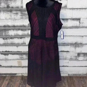 NWT Peter Nygard Black and Pink Dress size 16